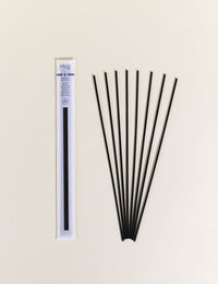 Set van 8 zwarte sticks 30cm